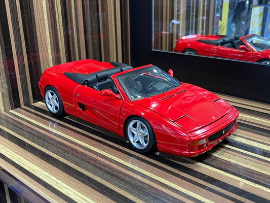 Hot Wheels Elite Ferrari F355 Spider - [1/18 Diecast, Red]