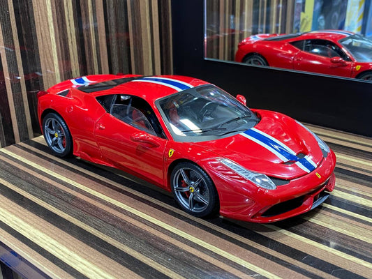 Hot Wheels Elite Ferrari 458 Speciale - [1/18 Diecast, Red ] - Paint Rashes Present