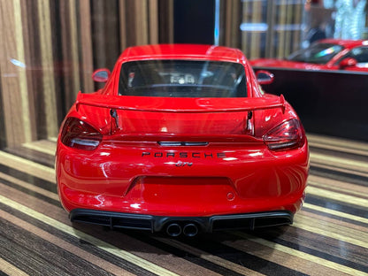 Porsche Cayman GT4 Schuco [1/18 Diecast Red]