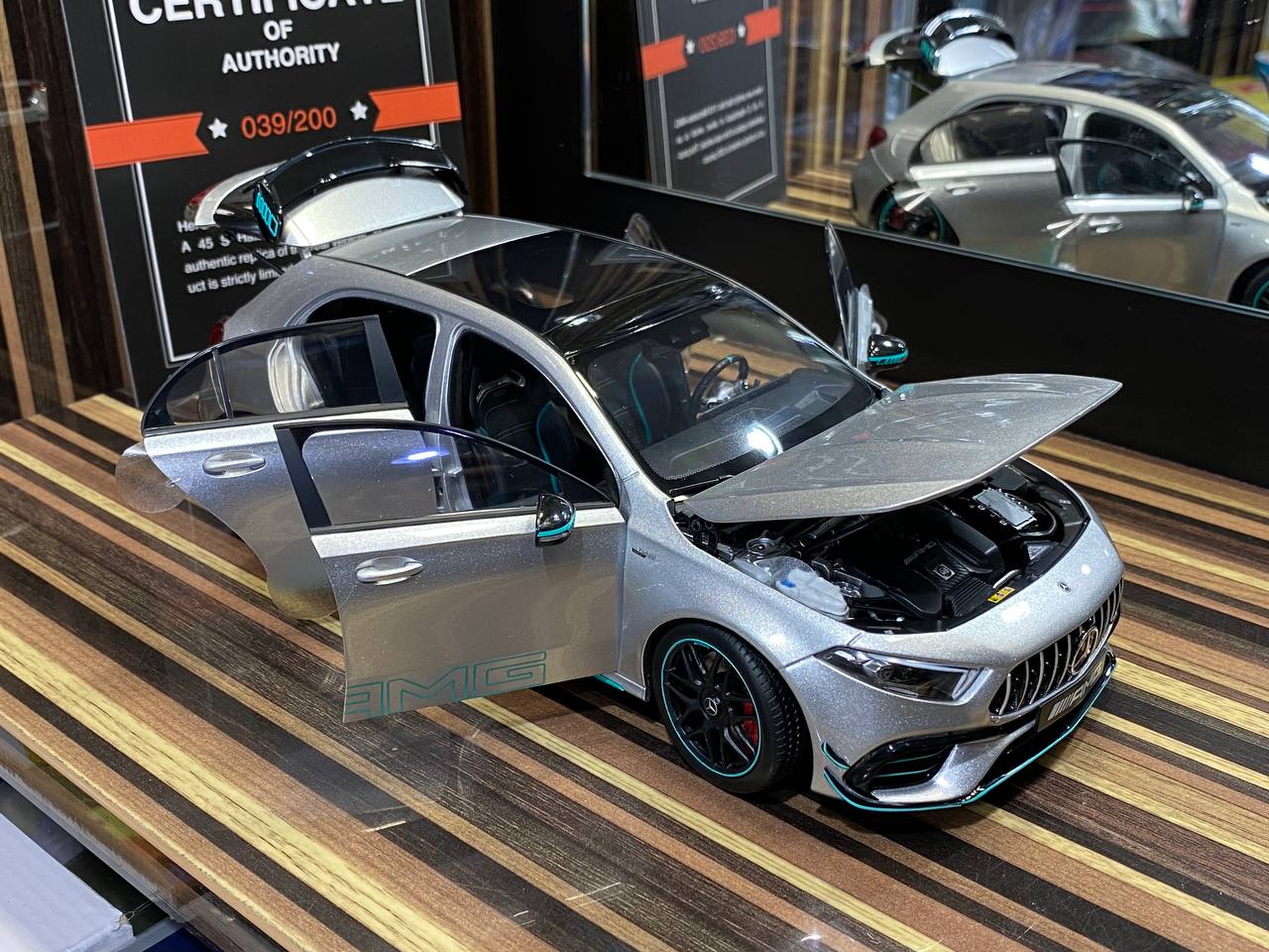 Mercedes Benz AMG A45 S by NZG [1/18 Diecast Silver]