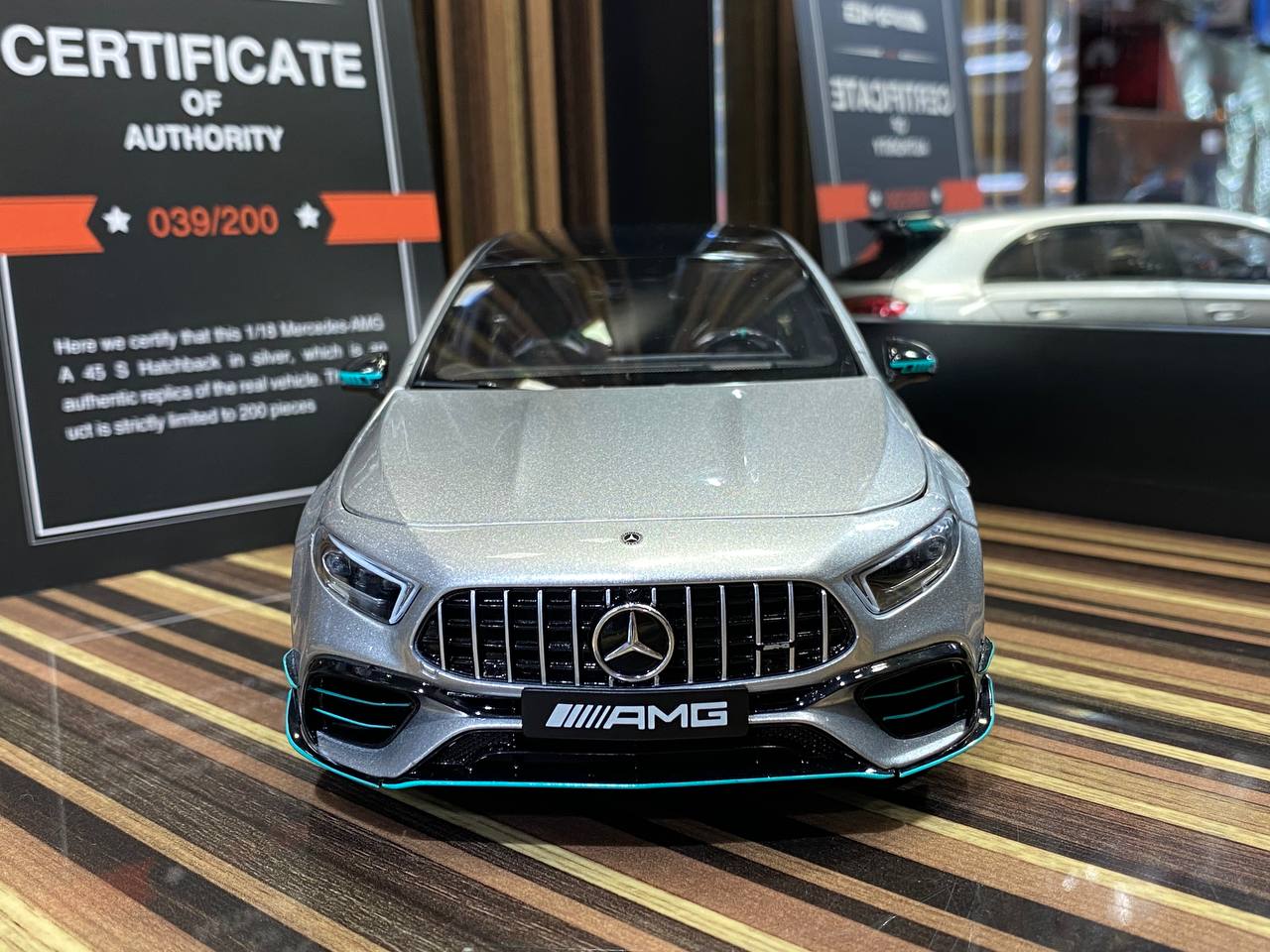 Mercedes Benz AMG A45 S by NZG [1/18 Diecast Silver]