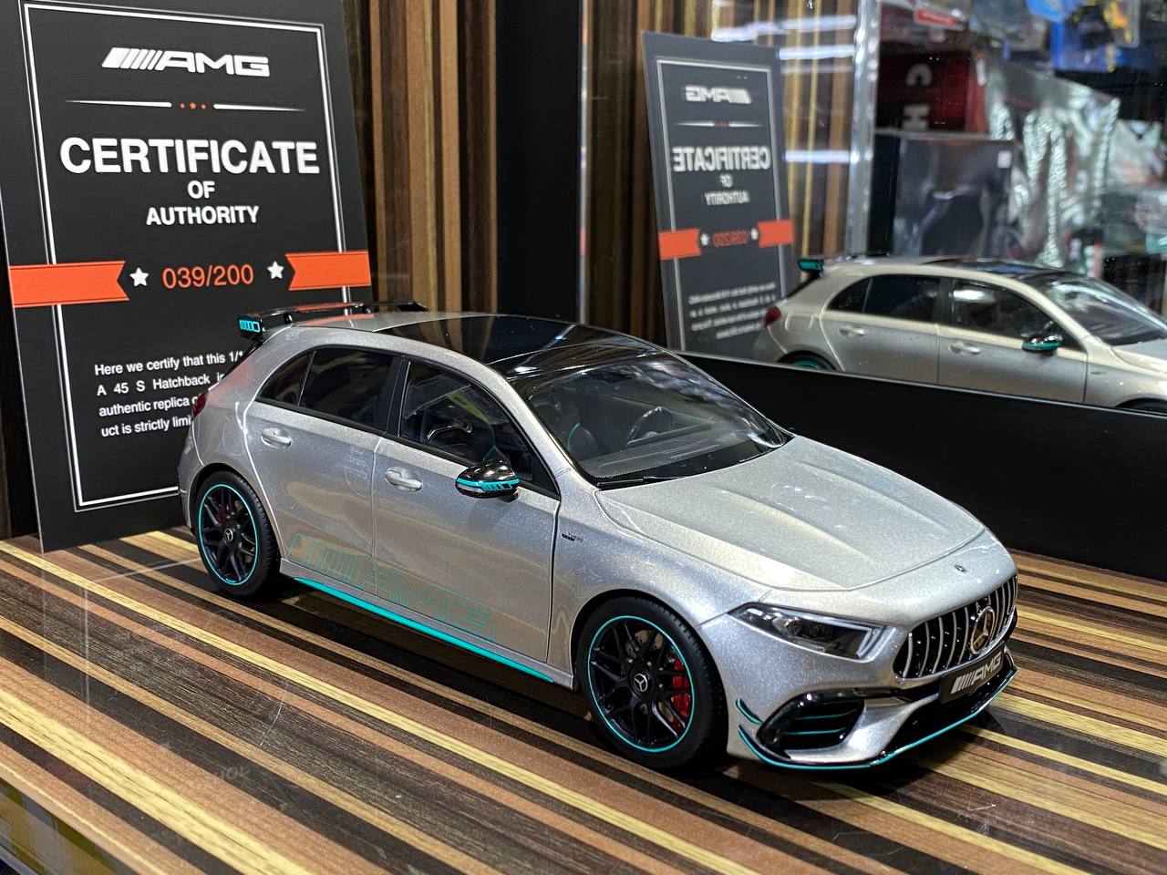 Mercedes Benz AMG A45 S by NZG [1/18 Diecast Silver]