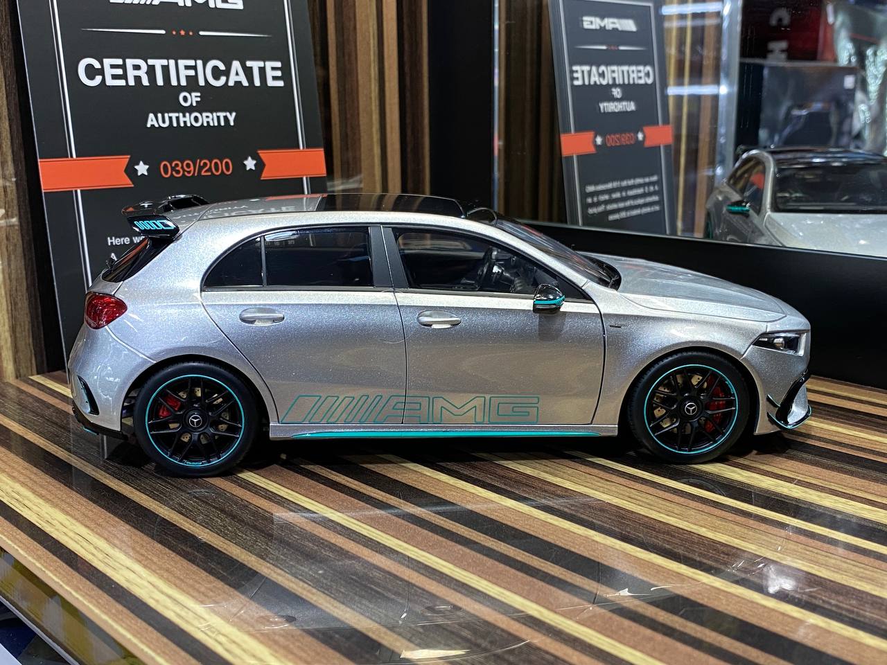 Mercedes Benz AMG A45 S by NZG [1/18 Diecast Silver]