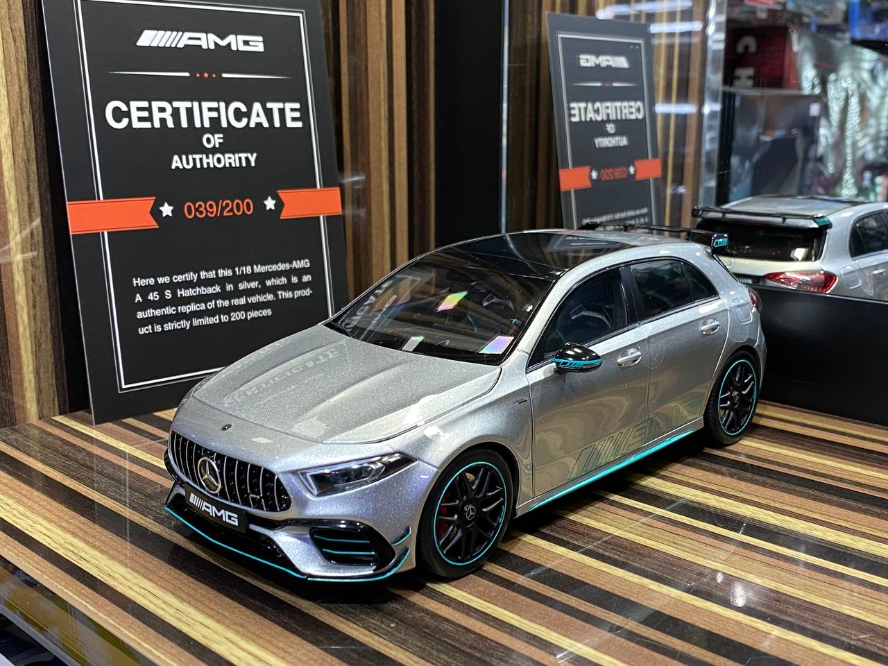 Mercedes Benz AMG A45 S by NZG [1/18 Diecast Silver]