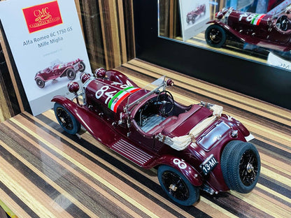 CMC Alfa Romeo 6C 1750 GS Mille Miglia 1930 Model [1/18 Diecast Maroon]