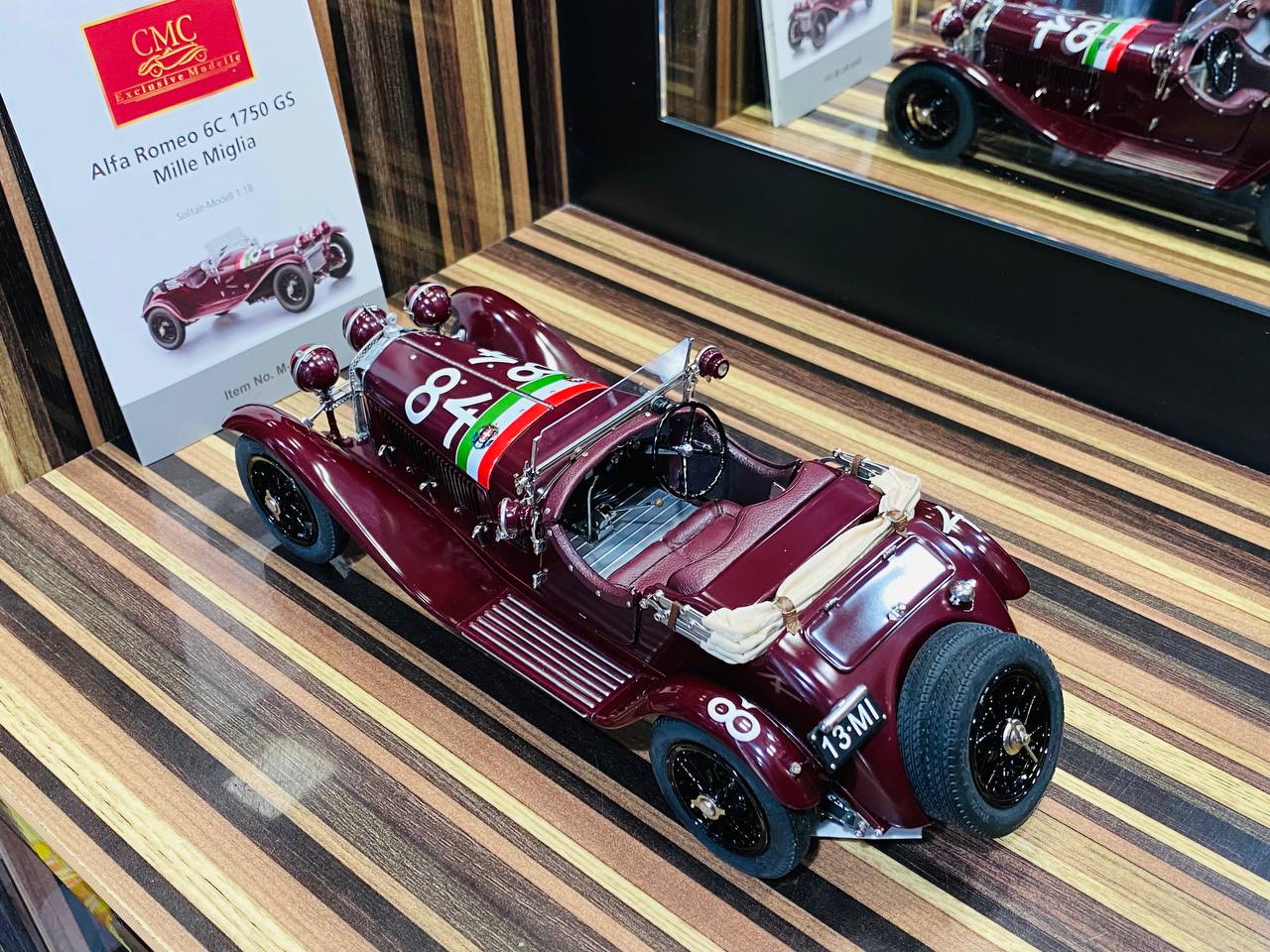 CMC Alfa Romeo 6C 1750 GS Mille Miglia 1930 Model [1/18 Diecast Maroon]