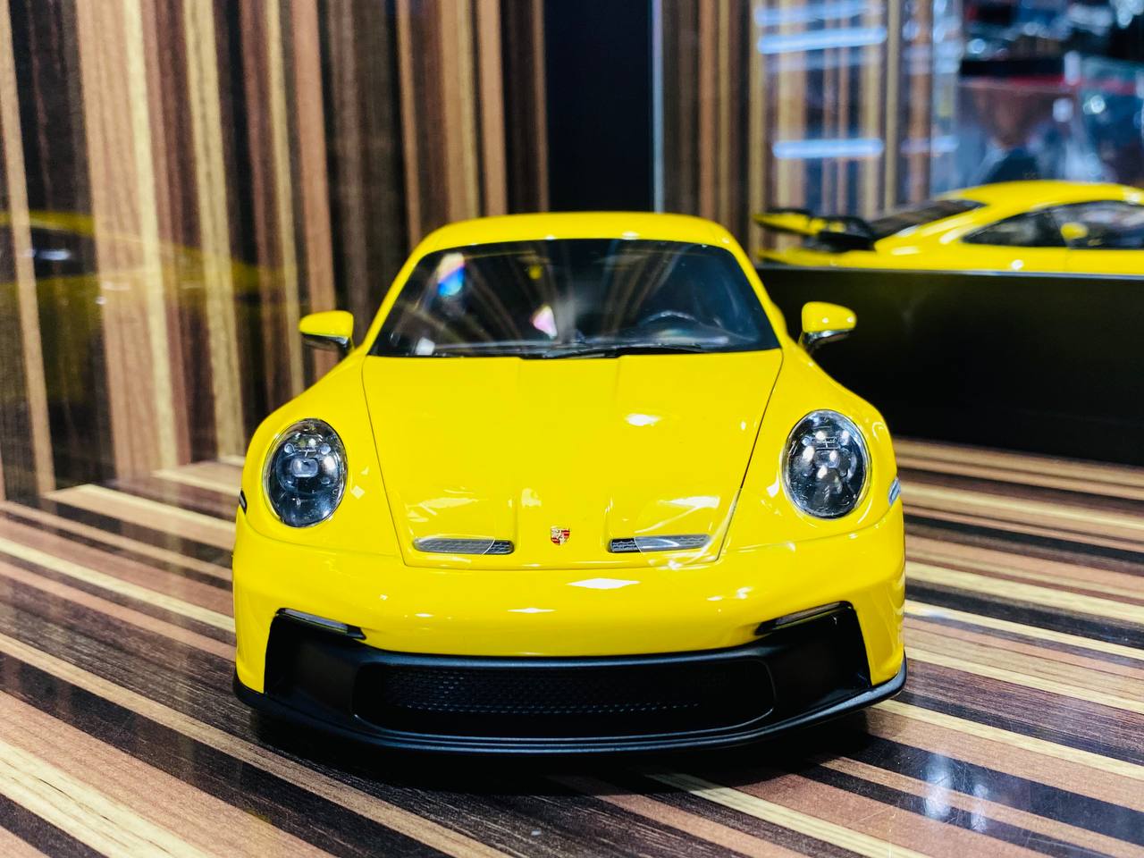 1/18 Diecast Porsche 911 GT3 Yellow Norev Scale Model Car