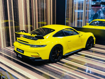 1/18 Diecast Porsche 911 GT3 Yellow Norev Scale Model Car