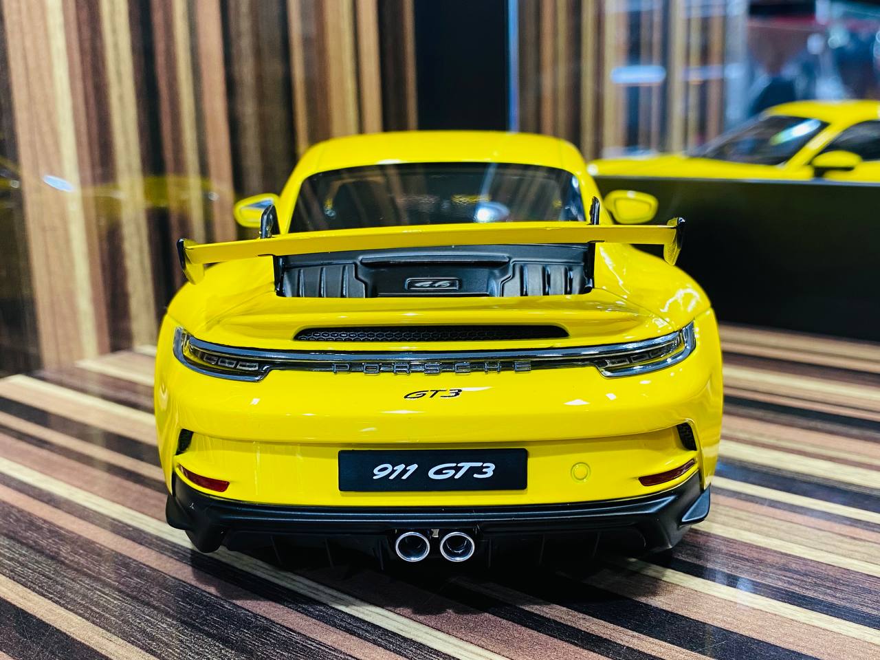 1/18 Diecast Porsche 911 GT3 Yellow Norev Scale Model Car