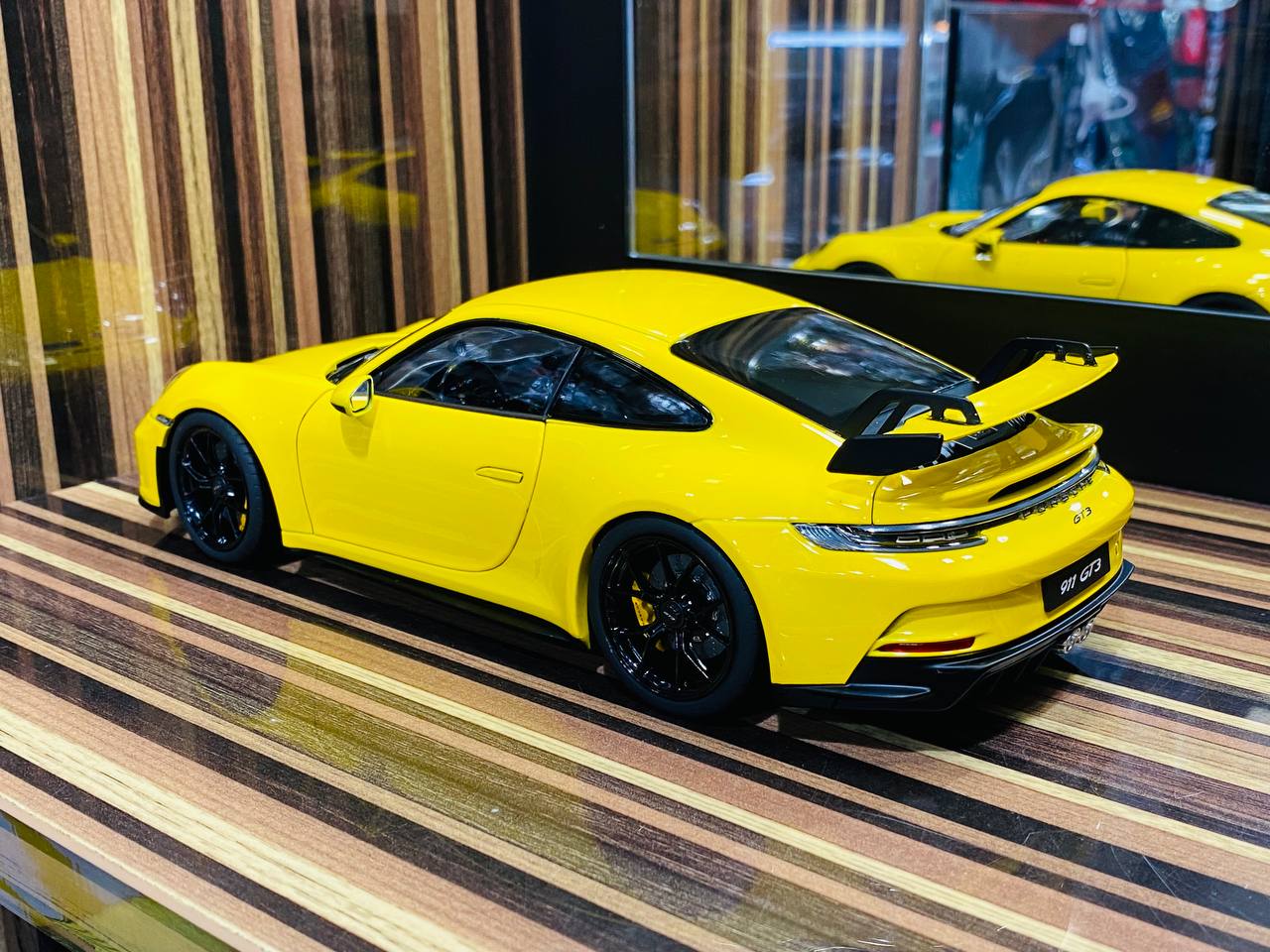 1/18 Diecast Porsche 911 GT3 Yellow Norev Scale Model Car