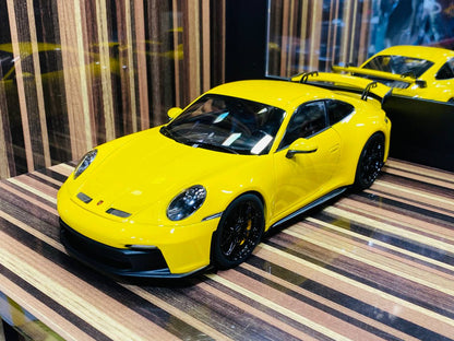 1/18 Diecast Porsche 911 GT3 Yellow Norev Scale Model Car