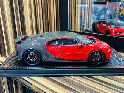 Exclusive MR Collection Bugatti Chiron Sport [Resin Red/Carbon | Limited Edition]