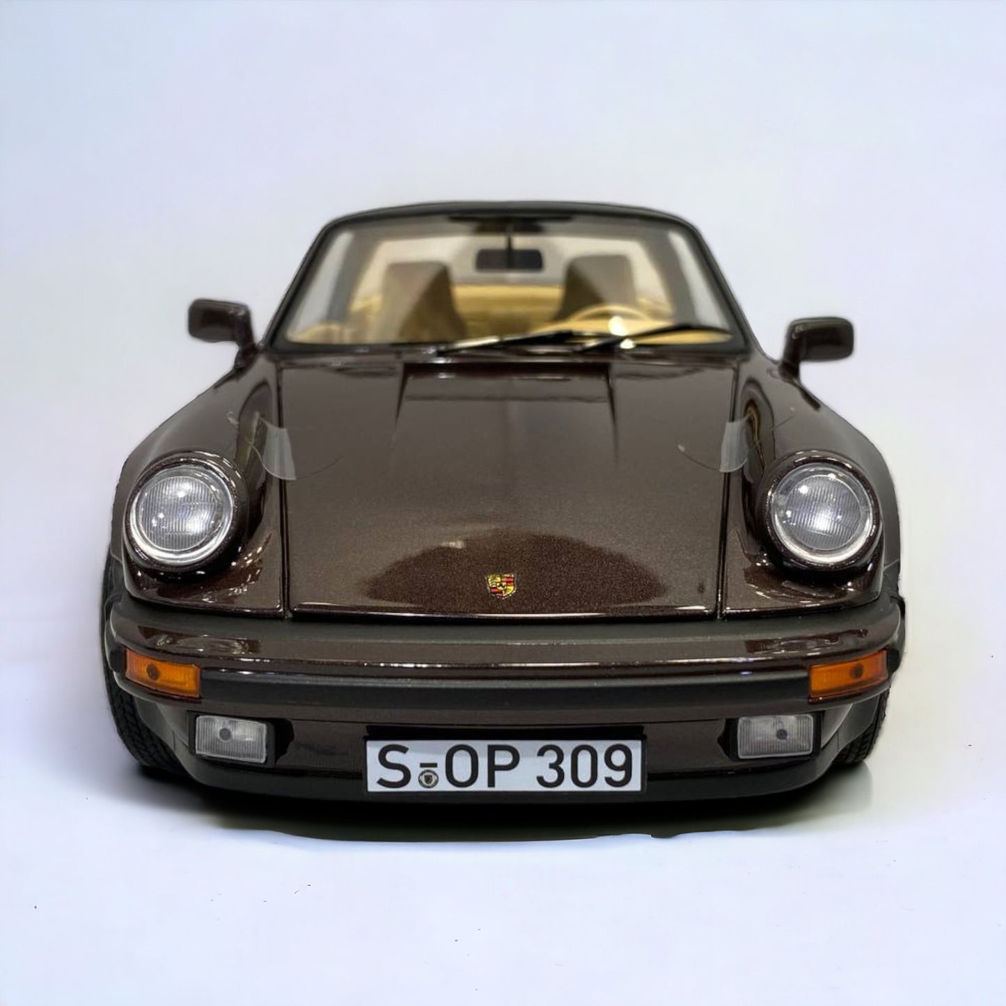 1/18 Metal Diecast - Porsche 911 Turbo Targa 3.3 (1987) Brown Metallic|Sold in Dturman.com Dubai UAE.