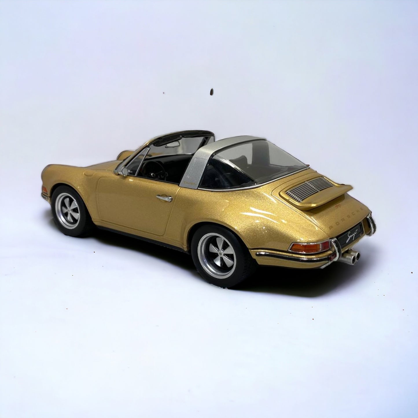 1/18 metal diecast KK Scale  Porche Singe 911 Targa  Gold Metallic|Sold in Dturman.com Dubai UAE.