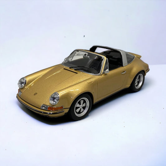 1/18 metal diecast KK Scale  Porche Singe 911 Targa  Gold Metallic|Sold in Dturman.com Dubai UAE.