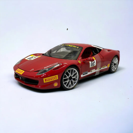 1/18 metal diecast HotWheels Ferrari 458 Challenge  Red Model Car|Sold in Dturman.com Dubai UAE.