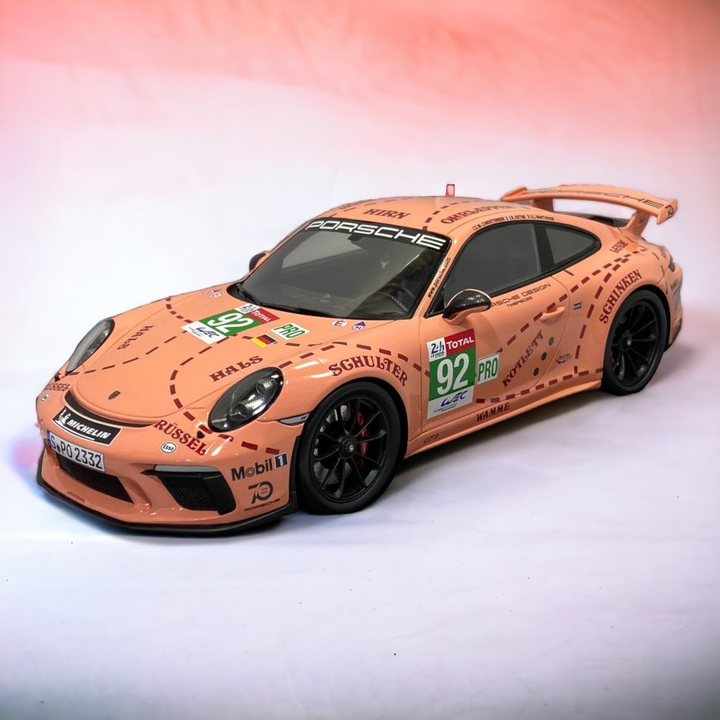 Porsche 911 GT3 #92 Rose by Spark Model|Sold in Dturman.com Dubai UAE.