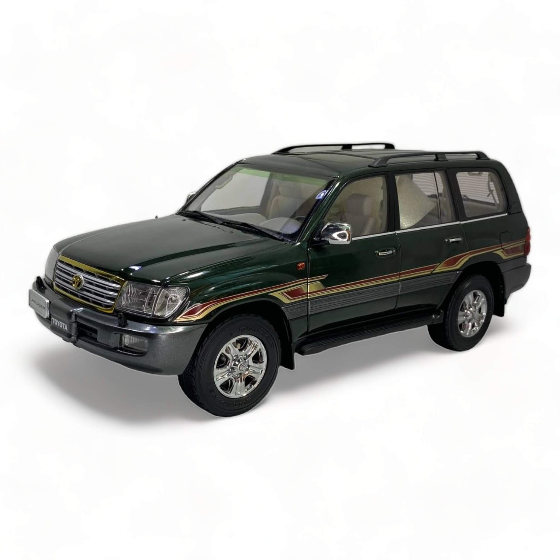 1/18 Diecast Toyota Land Cruiser 100 Green Faw Toys Scale Model Car|Sold in Dturman.com Dubai UAE.