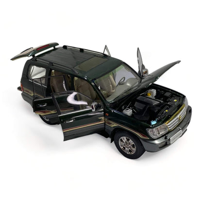 1/18 Diecast Toyota Land Cruiser 100 Green Faw Toys Scale Model Car|Sold in Dturman.com Dubai UAE.