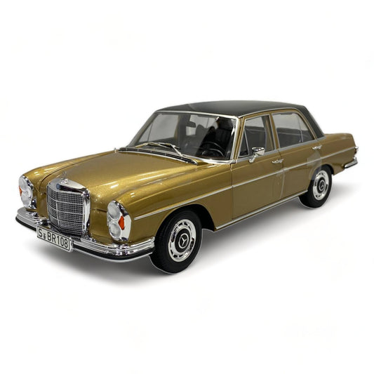 1/18 Diecast Norev Mercedes-Benz 280 SE (W108) Dealer Edition in Beige Model Car|Sold in Dturman.com Dubai UAE.