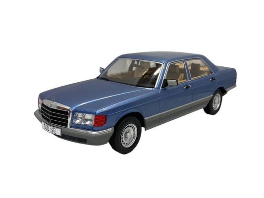 1/18 Modelcar group Mercedes benz S-CLASS 500 SE W126 BLUE Model Car|Sold in Dturman.com Dubai UAE.