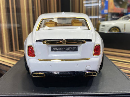 1/18 Resin Muse’s Secret  Rolls Royce- PHANTOM VIII Mansory Pearl White and Gold Scale Model Car|Sold in Dturman.com Dubai UAE.