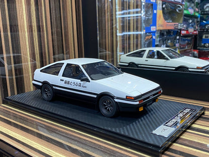 1/18 IVY Models Toyota Trueno GT-Apex AE86 White Scale Model Car|Sold in Dturman.com Dubai UAE.