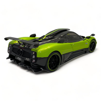 1/18 Diecast Almost Real Pagani Zonda Cinque Coupe GREEN CARBON 2009 Scale Model Car|Sold in Dturman.com Dubai UAE.