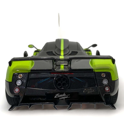 1/18 Diecast Almost Real Pagani Zonda Cinque Coupe GREEN CARBON 2009 Scale Model Car|Sold in Dturman.com Dubai UAE.