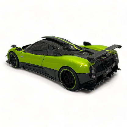 1/18 Diecast Almost Real Pagani Zonda Cinque Coupe GREEN CARBON 2009 Scale Model Car|Sold in Dturman.com Dubai UAE.