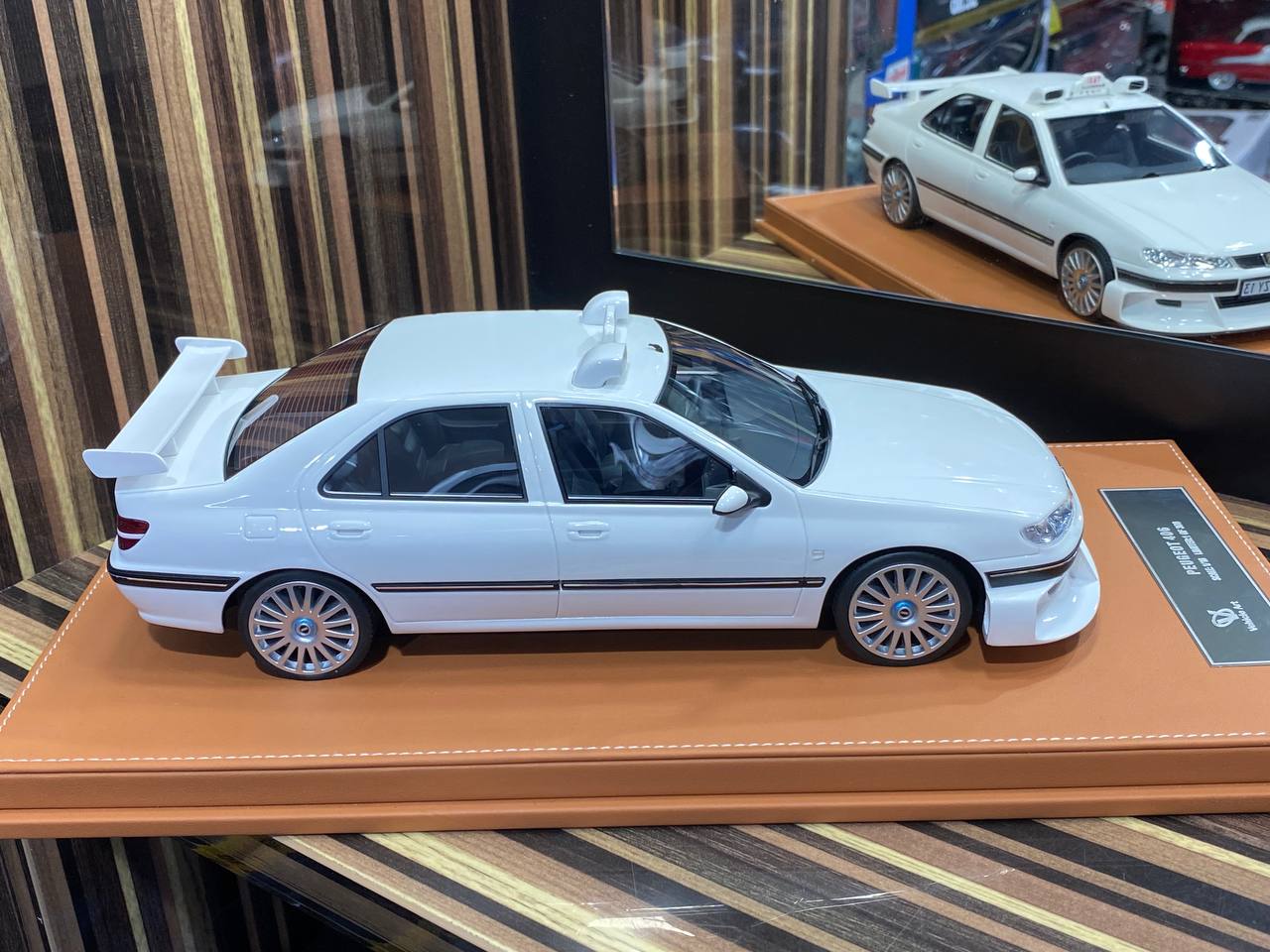 1/18 Diecast Vehicle Art Peugeot 406 TAXI White Scale Model Car|Sold in Dturman.com Dubai UAE.