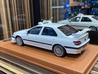 1/18 Diecast Vehicle Art Peugeot 406 TAXI White Scale Model Car|Sold in Dturman.com Dubai UAE.