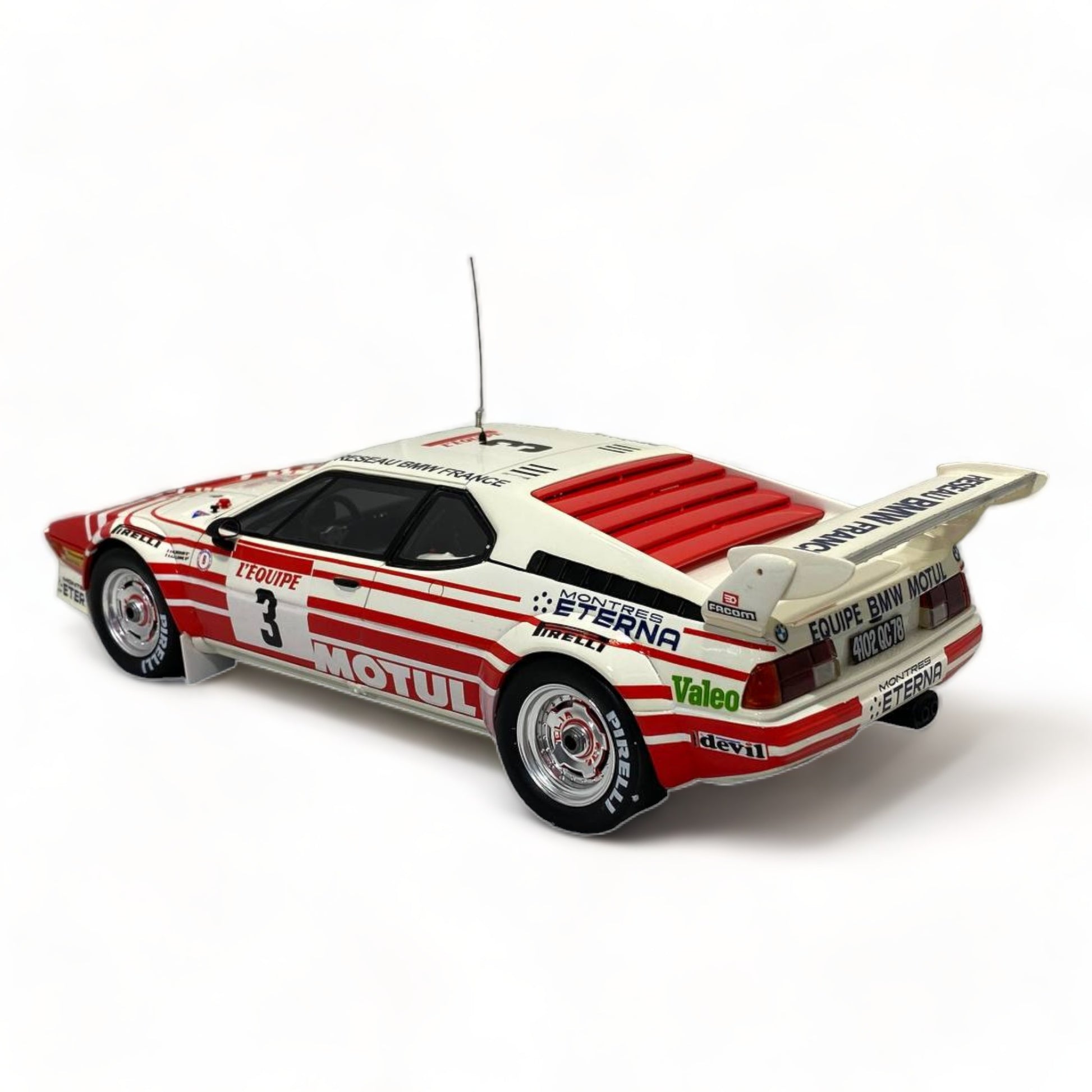 1/18 Resin OTTO BMW M1 Gr B#3 - White Miniature Car|Sold in Dturman.com Dubai UAE.