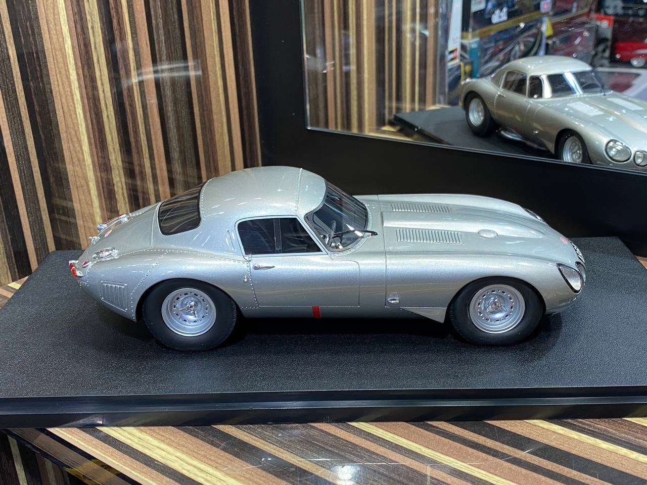 1/18 Diecast CULT JAGUAR E-TYPE LOW DRAG SILVER 1950 Miniature Car|Sold in Dturman.com Dubai UAE.