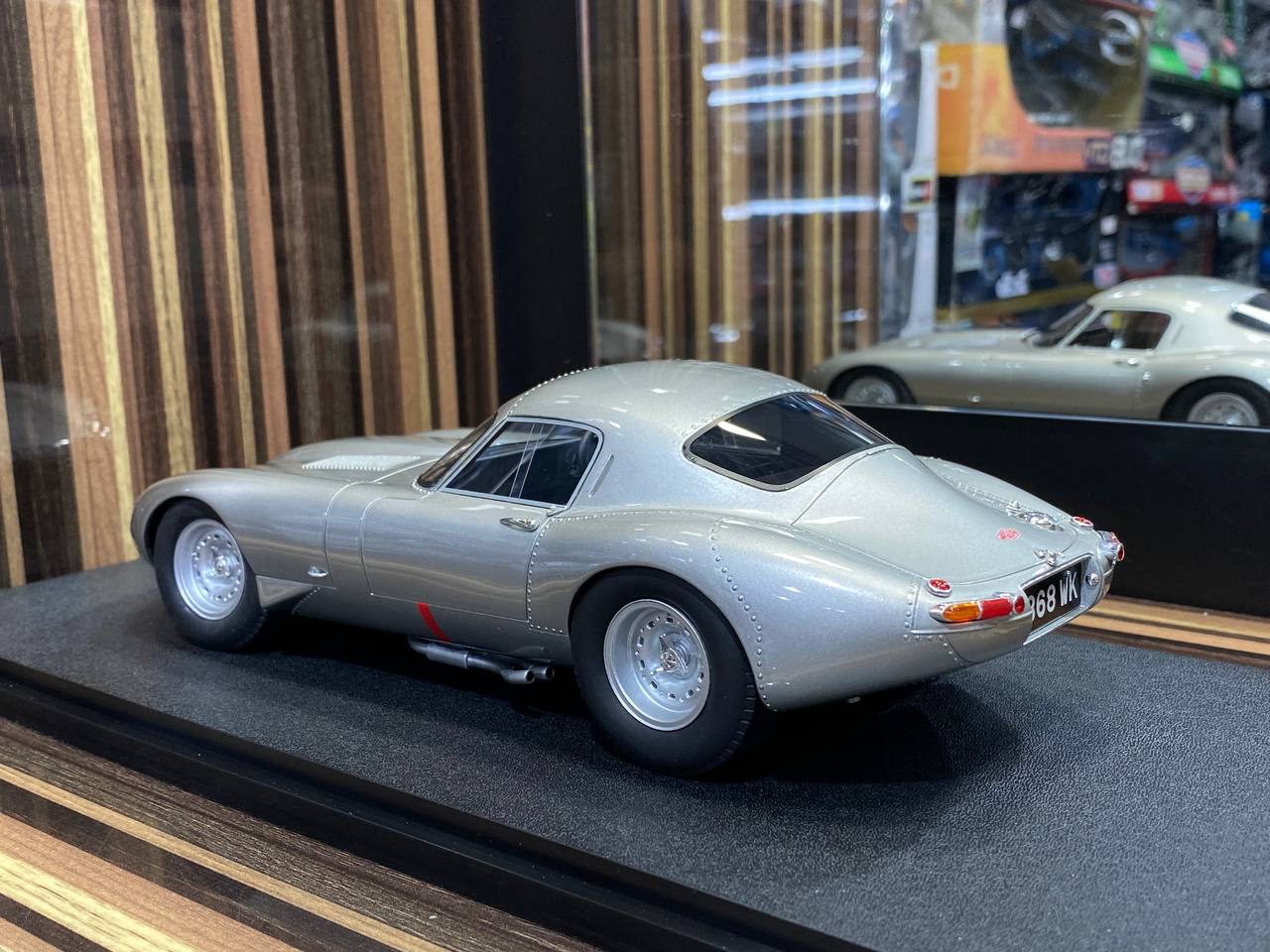 1/18 Diecast CULT JAGUAR E-TYPE LOW DRAG SILVER 1950 Miniature Car|Sold in Dturman.com Dubai UAE.