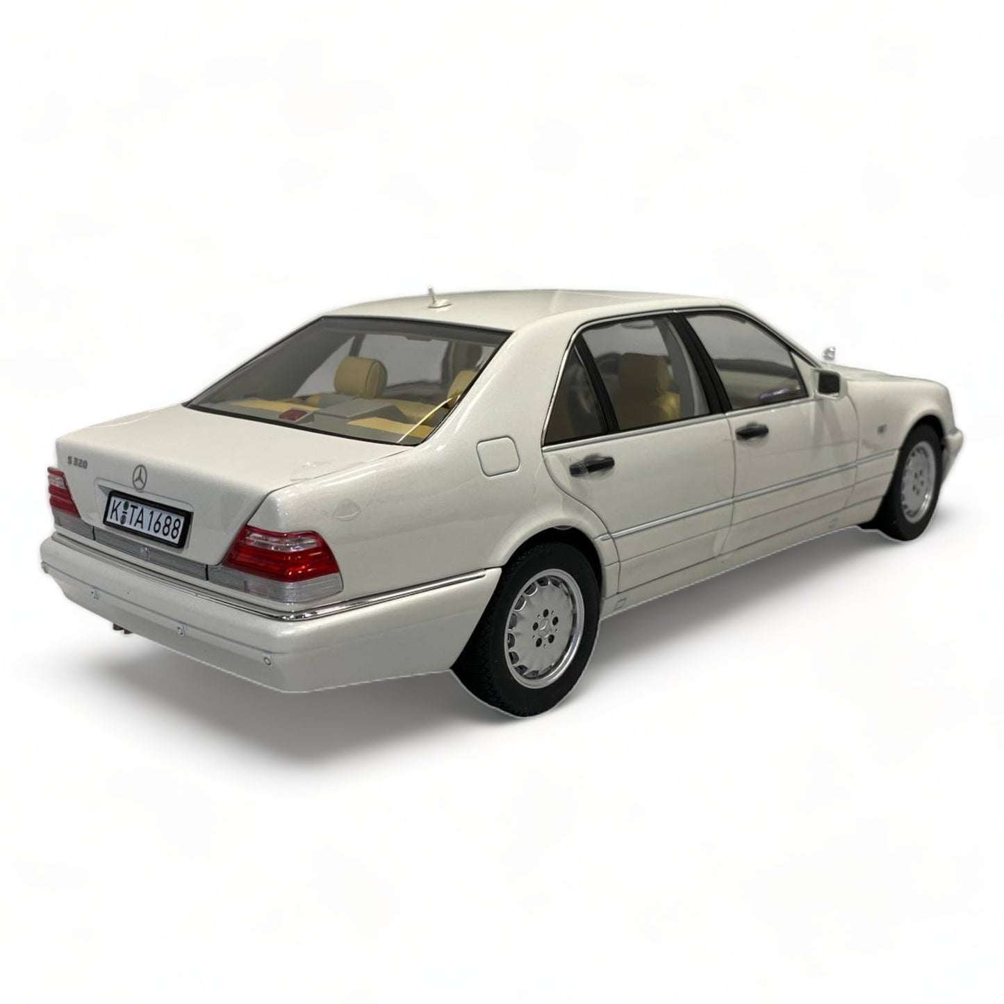 NOREV Mercedes Benz S320 - White (1977, 1/18 Scale)|Sold in Dturman.com Dubai UAE.