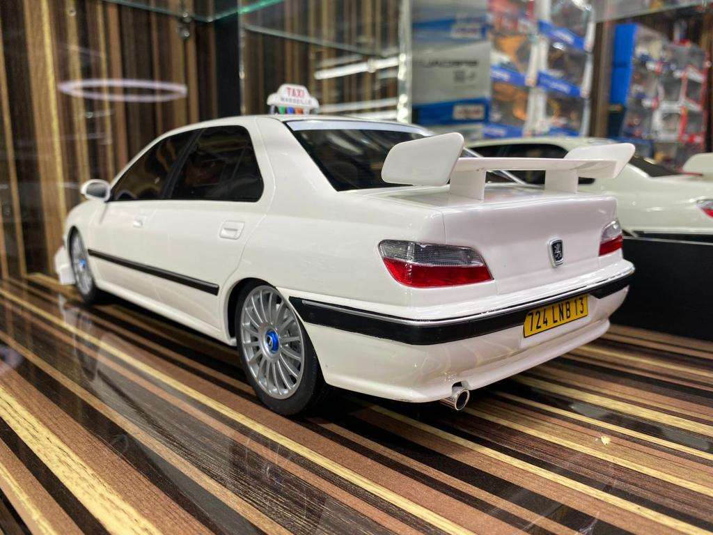 1/12 Peugeot 406 Taxi White Resin Model Car by Otto – dturman.com