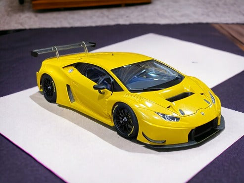 1/18 Diecast Lamborghini Huracan GT3 Yellow AUTOart Scale Model Car