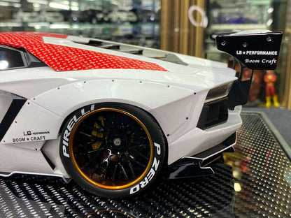 1/12 Resin Lamborghini Aventador LB Performance White Model car by Davis & Giovanni