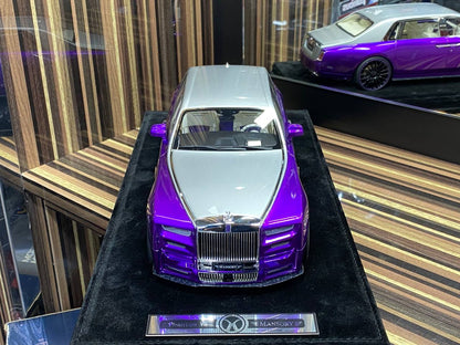 1/18 Diecast Rolls-Royce Phantom VIII Purple Mansory Scale Model Car