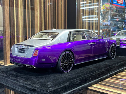 1/18 Diecast Rolls-Royce Phantom VIII Purple Mansory Scale Model Car