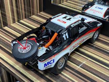 1/18 Diecast Toyota Trophy Truck #11 White & Black AutoArt Scale Model Car