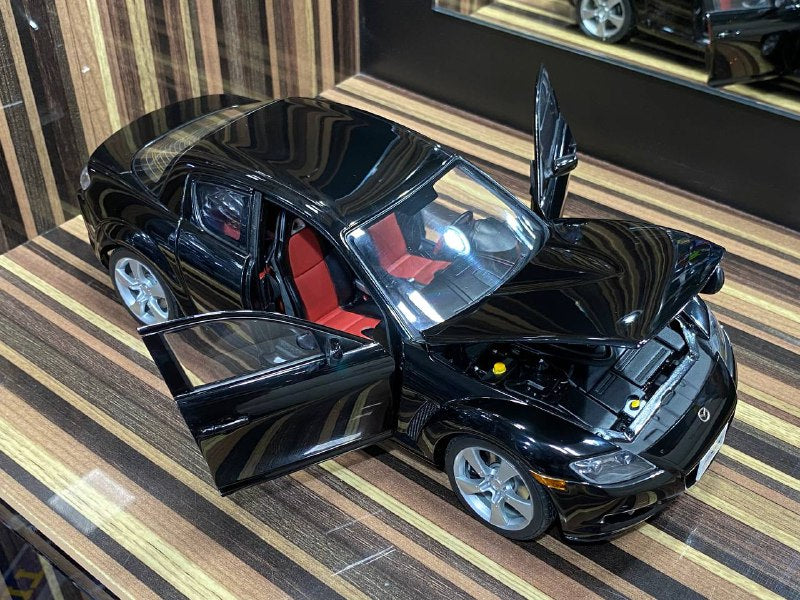 1/18 Diecast Mazda RX-8 Black AutoArt Scale Model Car