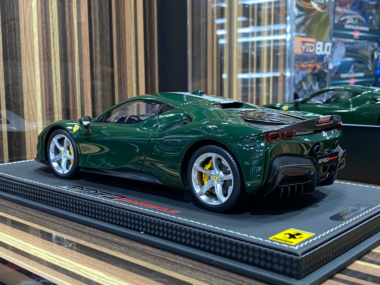 1/18 Diecast Ferrari SF90 Stradale Green BBR Scale Model Car|Sold in Dturman.com Dubai UAE.