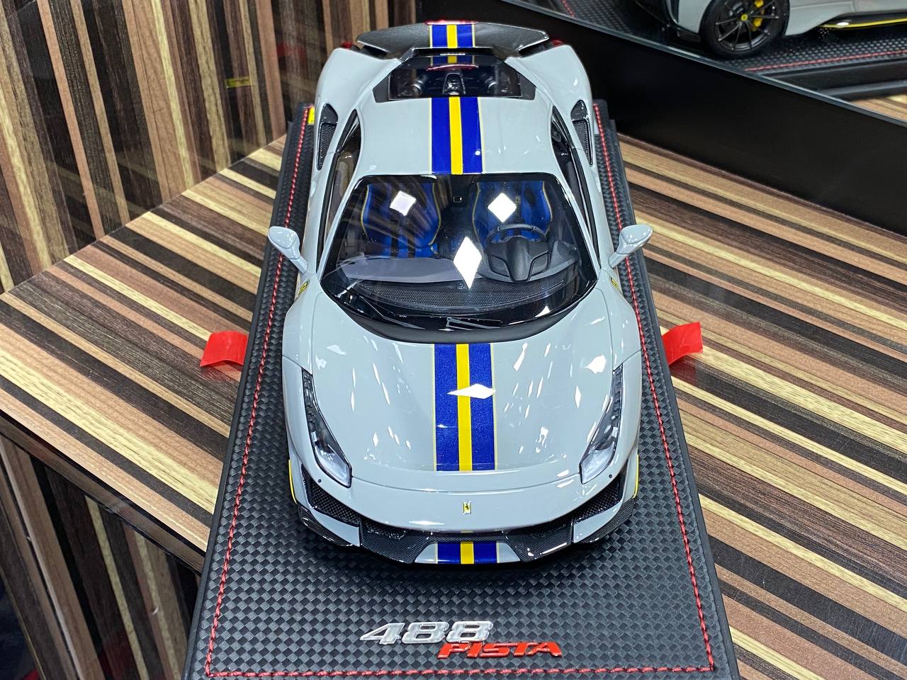 1/18 Resin Ferrari 488 Pista Grey Miniature Car by MR Collection|Sold in Dturman.com Dubai UAE.