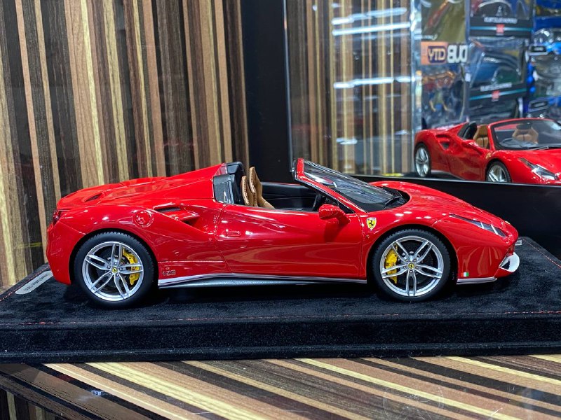 1/18 Diecast Ferrari 488 Spyder Red BBR Scale Model Car|Sold in Dturman.com Dubai UAE.
