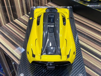 1/18 Diecast Koenigsegg Regera Front Art Yellow Miniature Car|Sold in Dturman.com Dubai UAE.