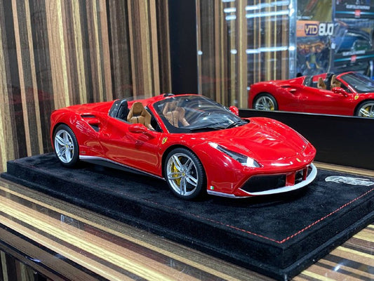 1/18 Diecast Ferrari 488 Spyder Red BBR Scale Model Car|Sold in Dturman.com Dubai UAE.