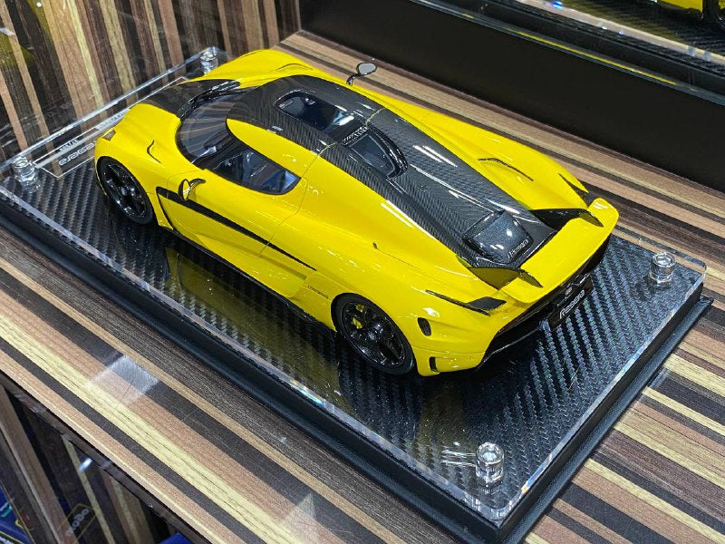 1/18 Diecast Koenigsegg Regera Front Art Yellow Miniature Car|Sold in Dturman.com Dubai UAE.