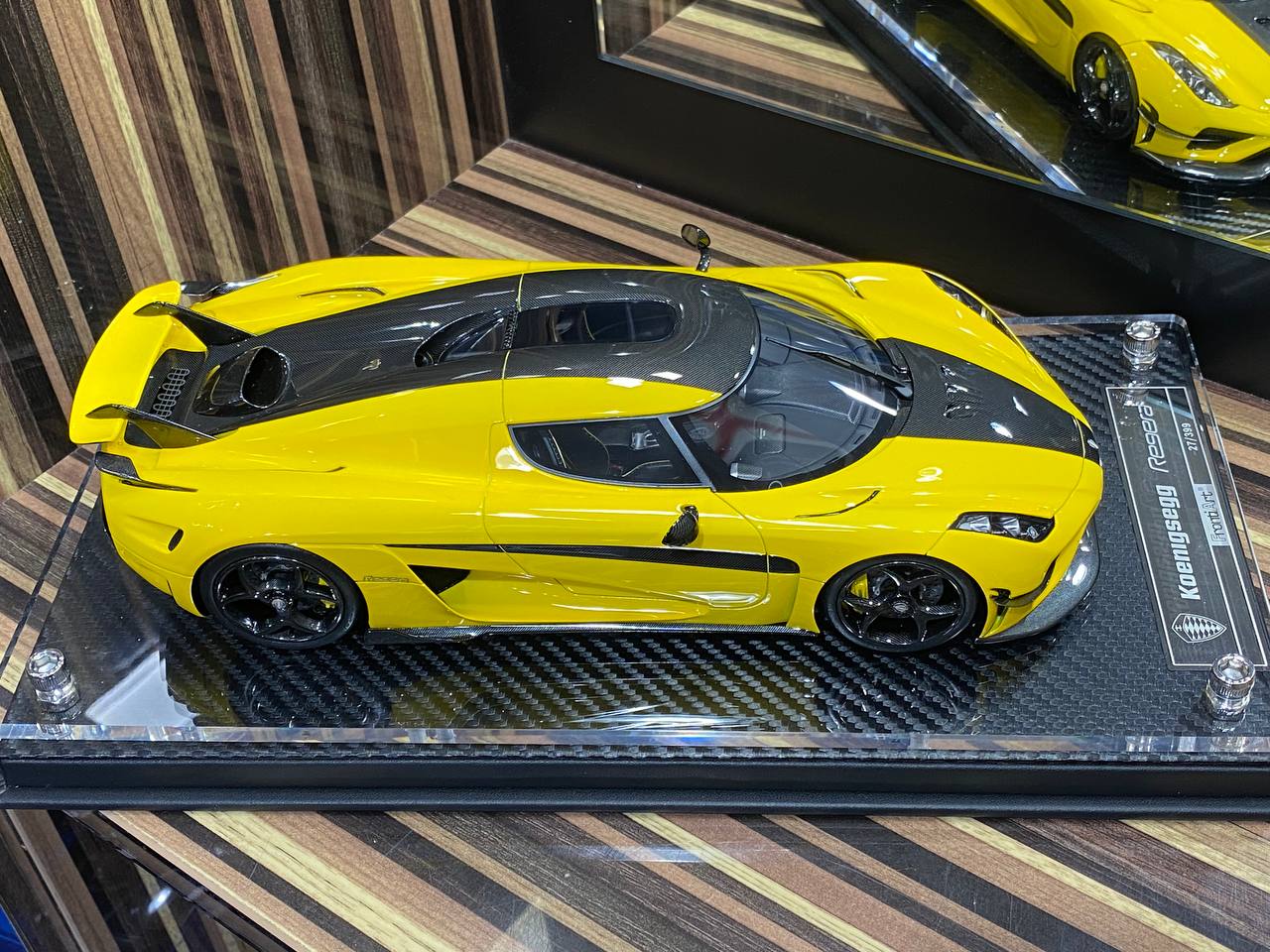 1/18 Diecast Koenigsegg Regera Front Art Yellow Miniature Car|Sold in Dturman.com Dubai UAE.